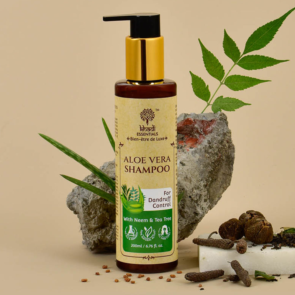 Picture of Khadi Essentials Aloe, Neem & Tea Tree Shampoo - 200 ML