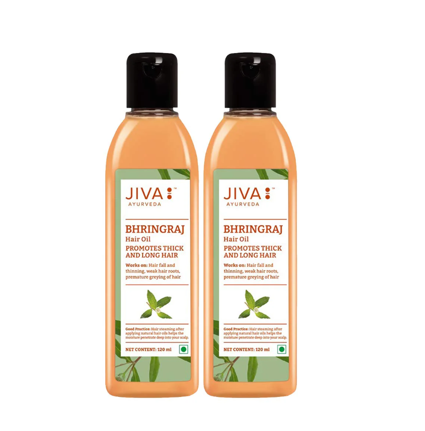 Picture of Jiva Ayurveda Bhringraj Hair Oil - 120 ML - Pack of 2