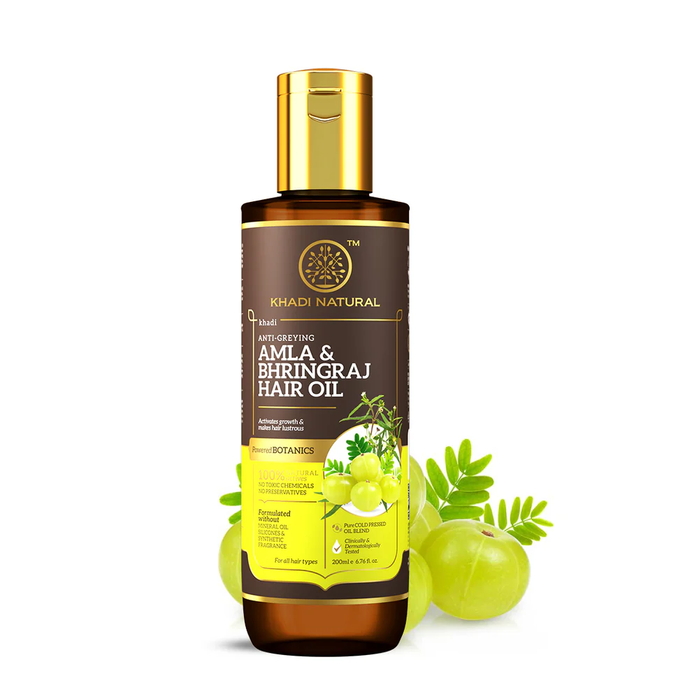 Picture of Khadi Natural Amla & Bhringraj Hair Oil - 200 ML
