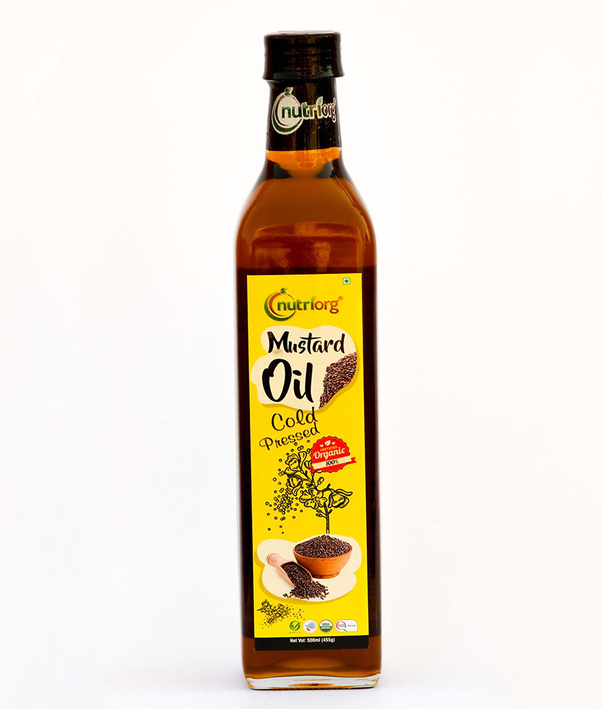Picture of Nutriorg Certified Organic Mustard Oil 500ml Glass Bottle