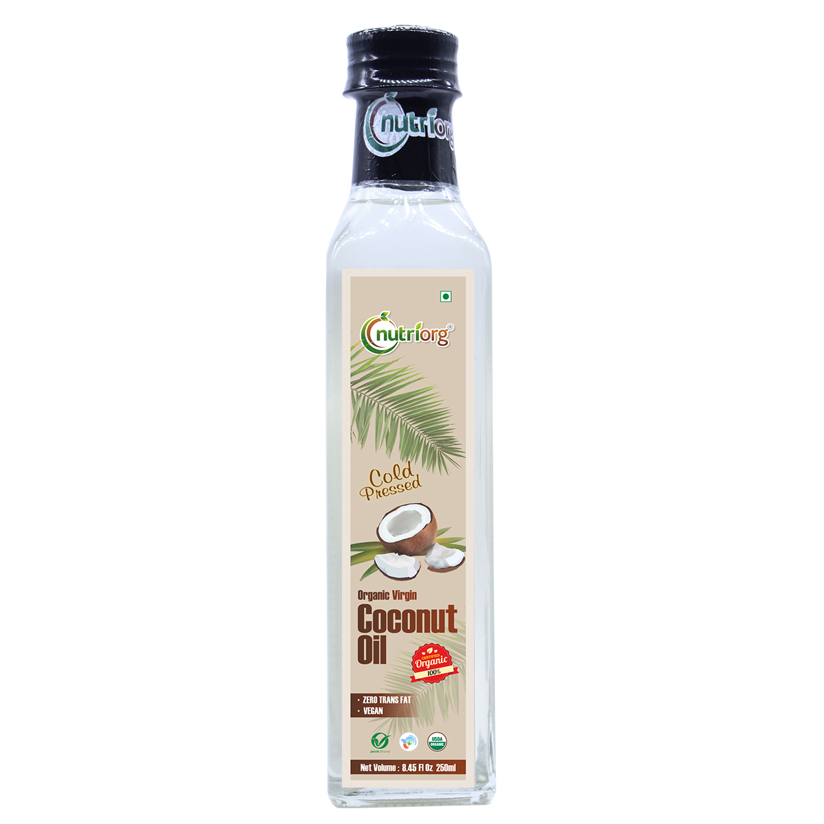 Picture of Nutriorg Certified Organic Virgin Coconut Oil - 250 ml