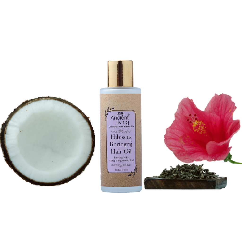 Picture of Ancient Living Hibiscus & Bhringraj Hair Oil - Glass Bottle-100ml