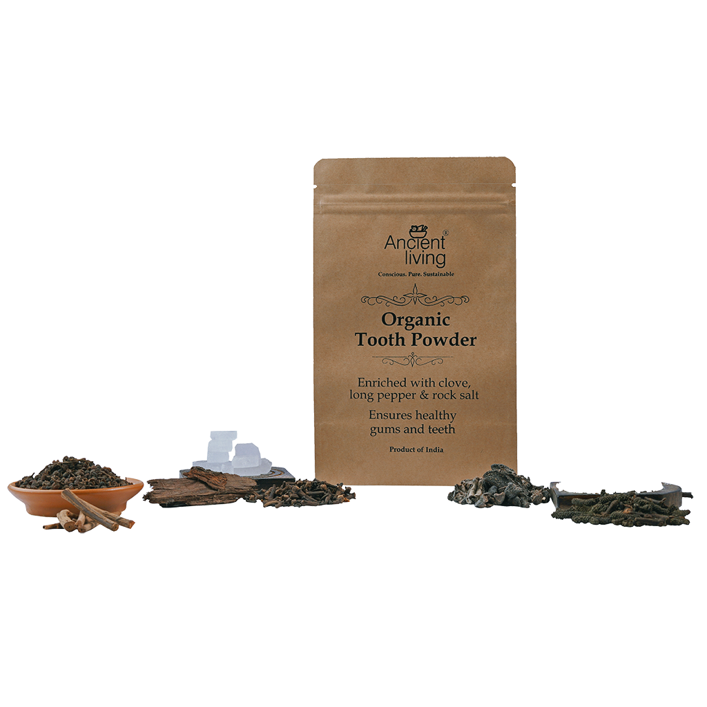 Picture of Ancient Living Organic Tooth Powder Pouch - 100 gm