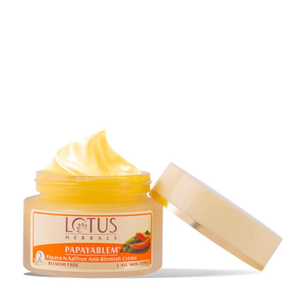 Picture of Lotus Herbals Papayablem Papaya-N-Saffron Anti-Blemish Creme - 50 gm