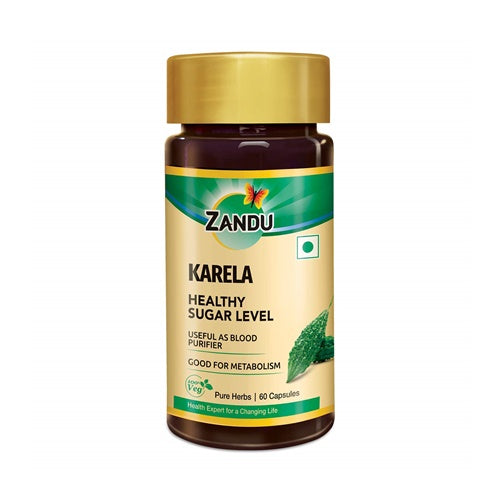 Picture of Zandu Karela Pure Herbs Capsules - 60 cap
