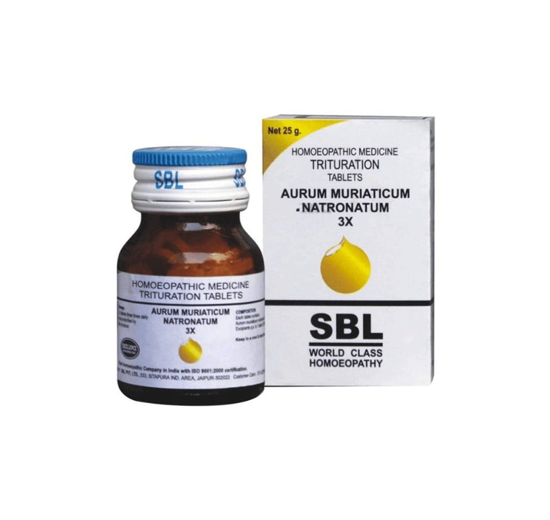Picture of SBL Homeopathy Aurum Muriaticum Natronatum Trituration Tablet - 25 GM