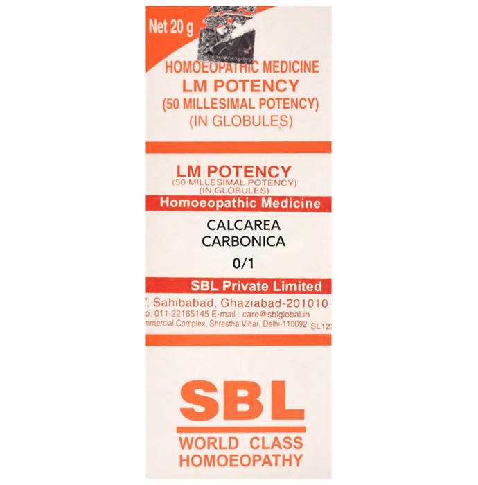 Picture of SBL Homeopathy Calcarea Carbonica LM Potency - 20 GM