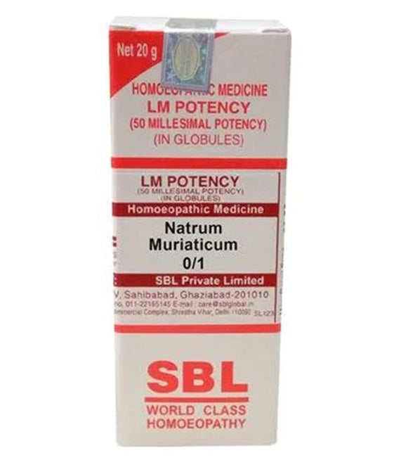 Picture of SBL Homeopathy Natrum Muriaticum LM Potency - 20 GM