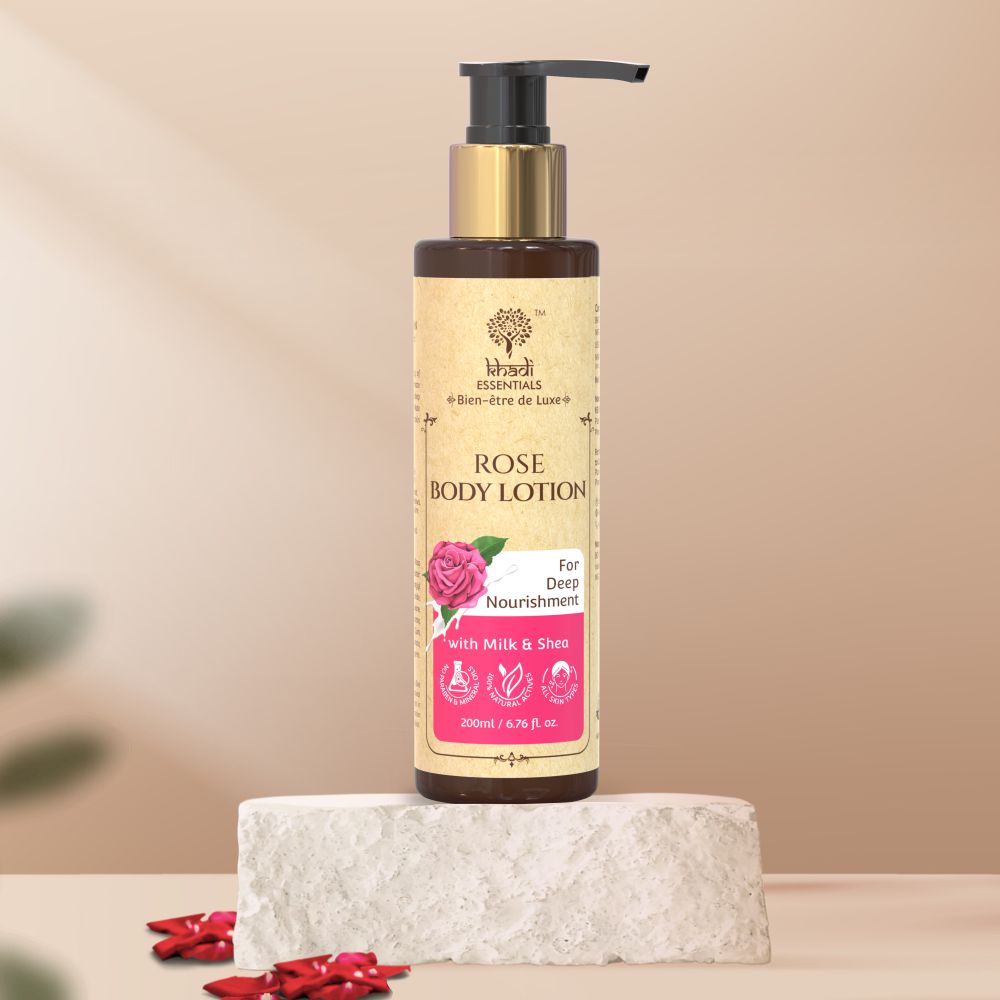 Picture of Khadi Essentials Rose Body Lotion - 200 ML