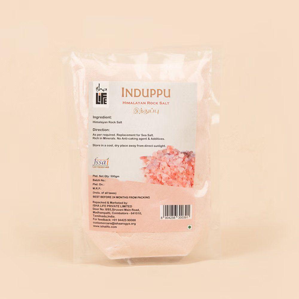 Picture of Isha Life Induppu Rock Salt (500gm). Pink natural salt