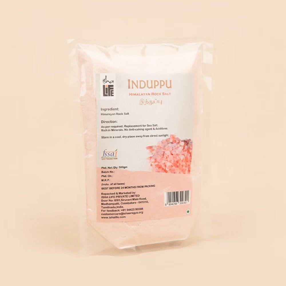 Picture of Isha Life Induppu Rock Salt (500gm). Pink natural salt