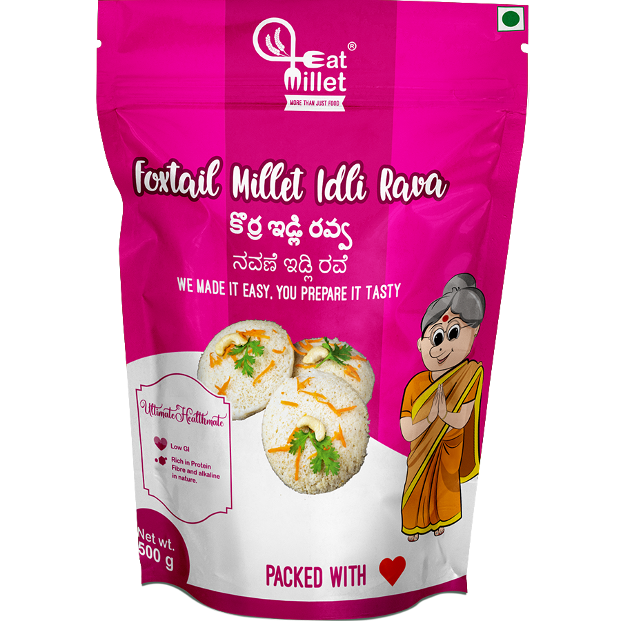 Picture of Eat Millet Foxtail Millet Idli Rava 500GRMS