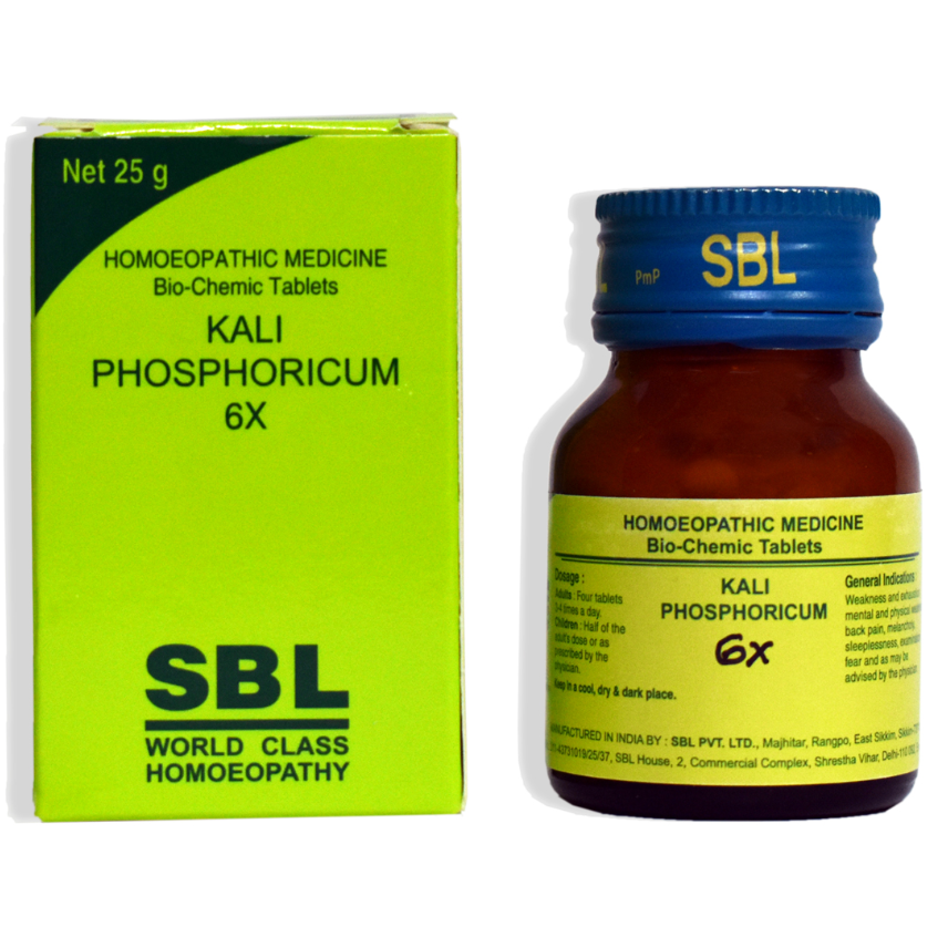 Picture of SBL Homeopathy Kali Phosphoricum Biochemic Tablets - 25 GM