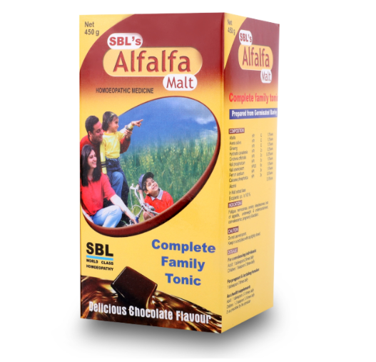 Picture of SBL Homeopathy Alfalfa Malt - Chocolate Flavour - 450 GM