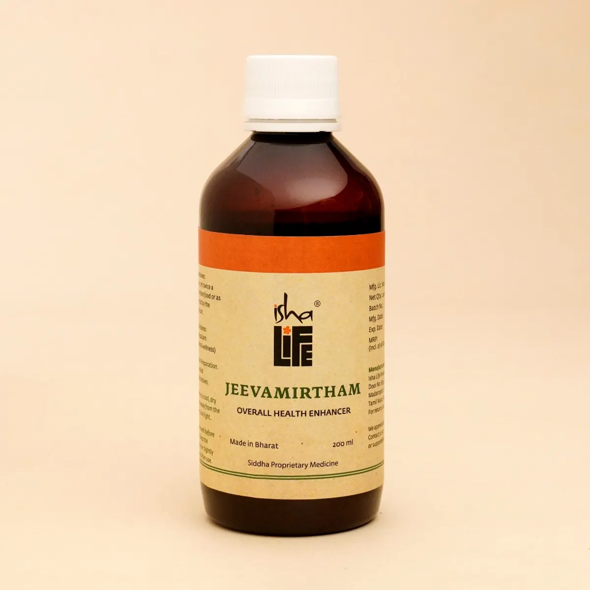 Picture of Isha Life Jeevamirtham (200 ml). Isha’s unique Siddha formulation. Helps boost immunity.