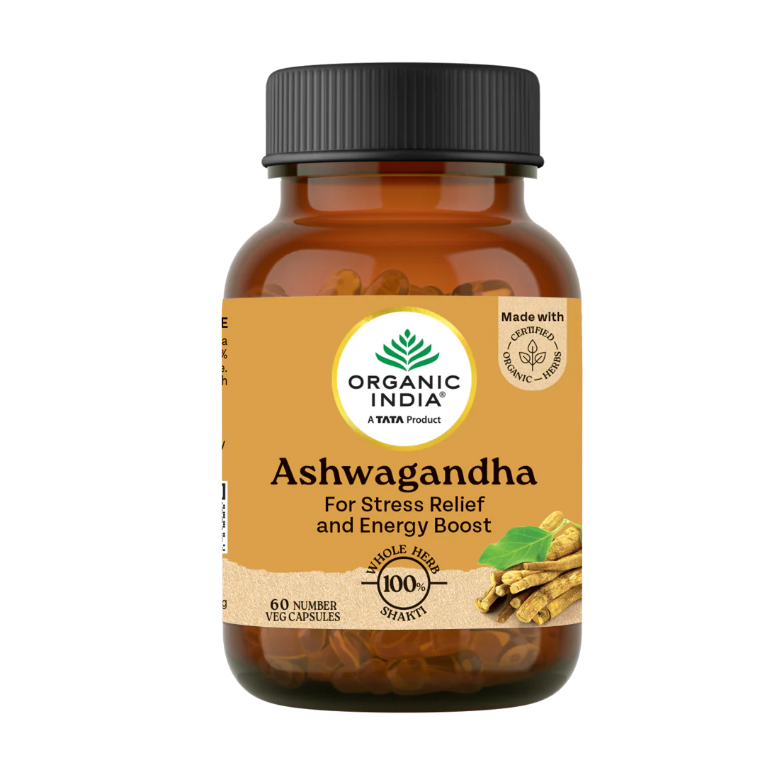 Picture of Organic India Ashwagandha Capsules - 60 caps - Pack of 1