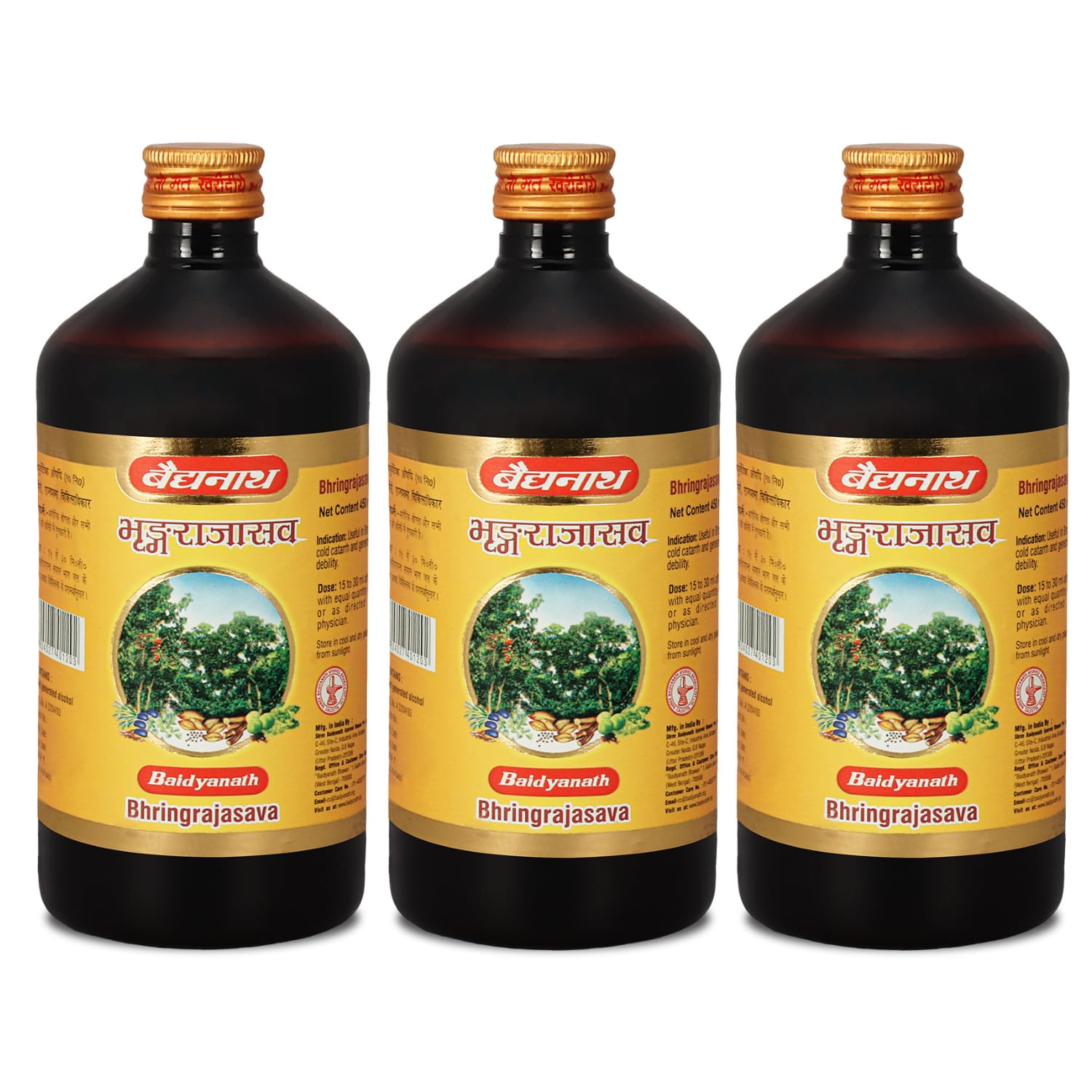 Picture of Baidyanath Bhringrajasava - 450 ml - Pack of 3