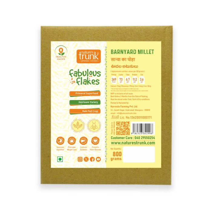 Picture of Nature's Trunk Barnyard Millet Flakes ( Saava / Udalu ) - 800 Grams