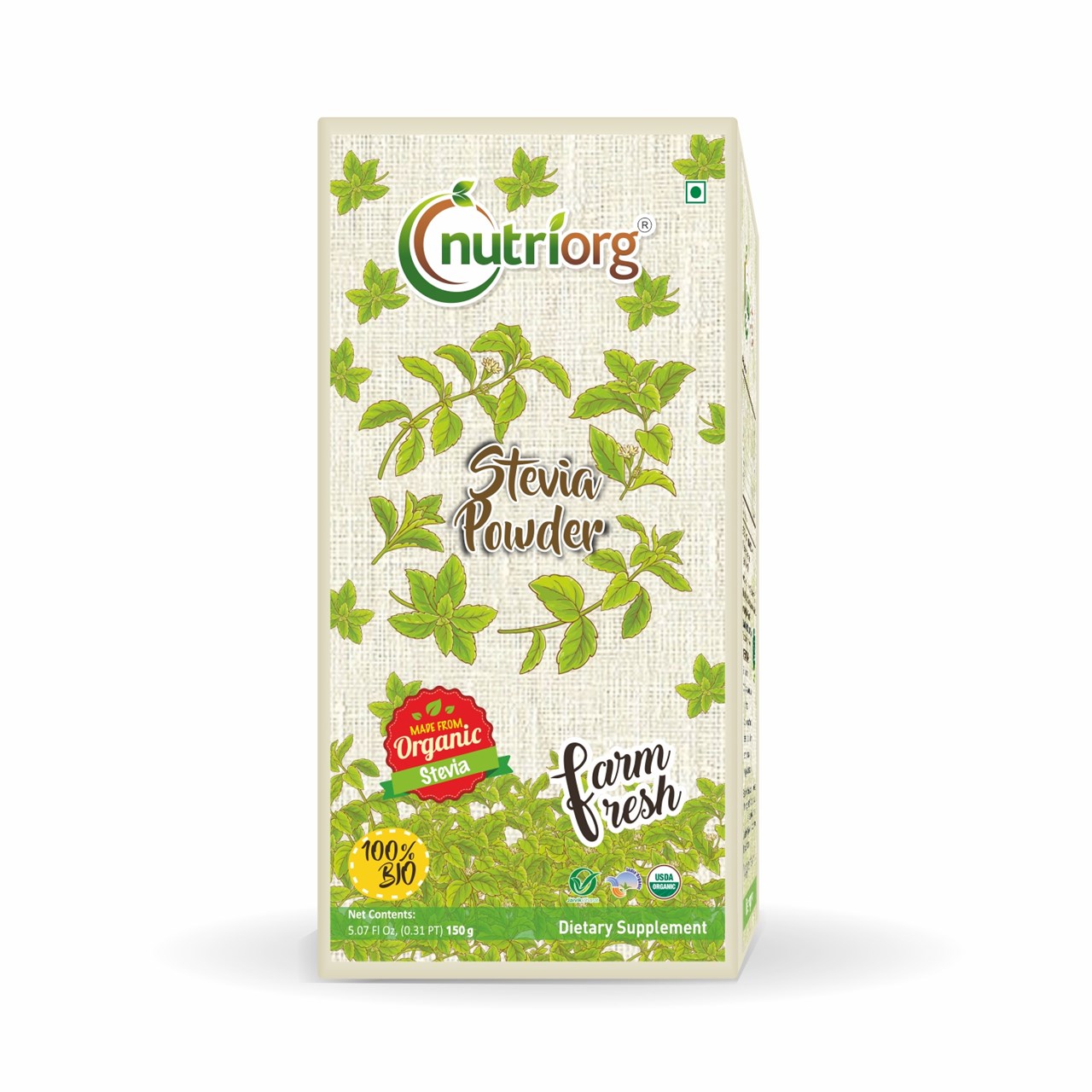 Picture of Nutriorg Certified Organic Stevia Powder - 150 gm